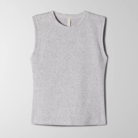 The Group by BABATON Women's Tourist Tank Fleece Muscle T-shirt Gray Size Small - Picture 2 of 11